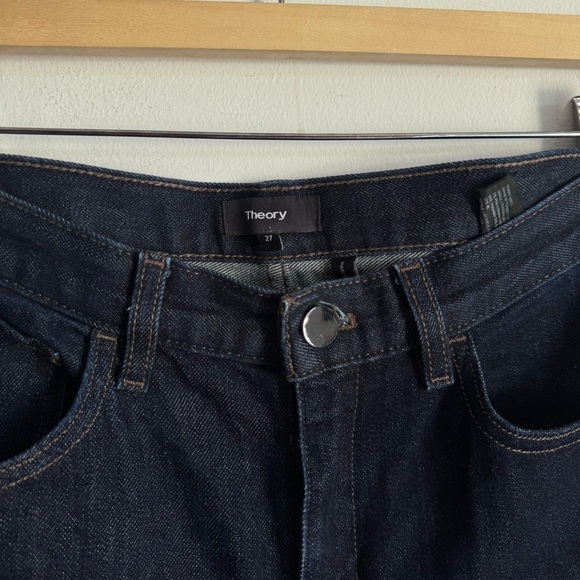 Theory Treeca Stretch Jeans In Washed Denim 27 $175 - Picture 7 of 11